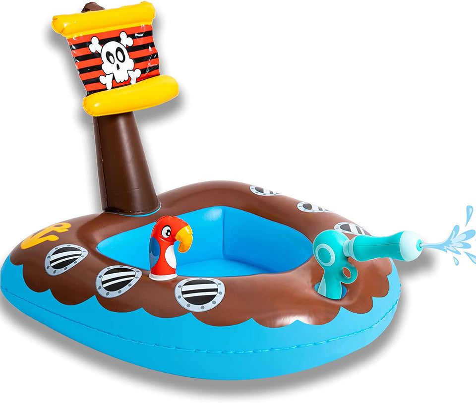 Inflatable Pirate Ship Float with Water Gun