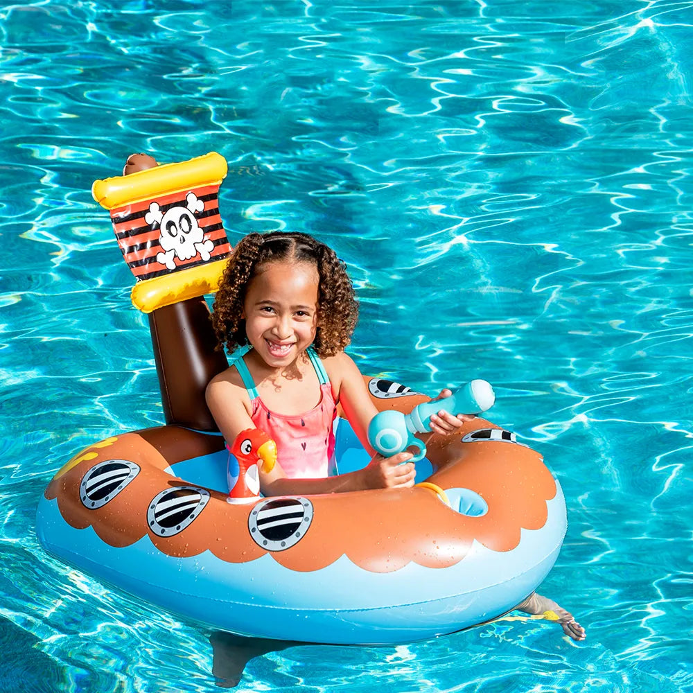 Inflatable Pirate Ship Float with Water Gun