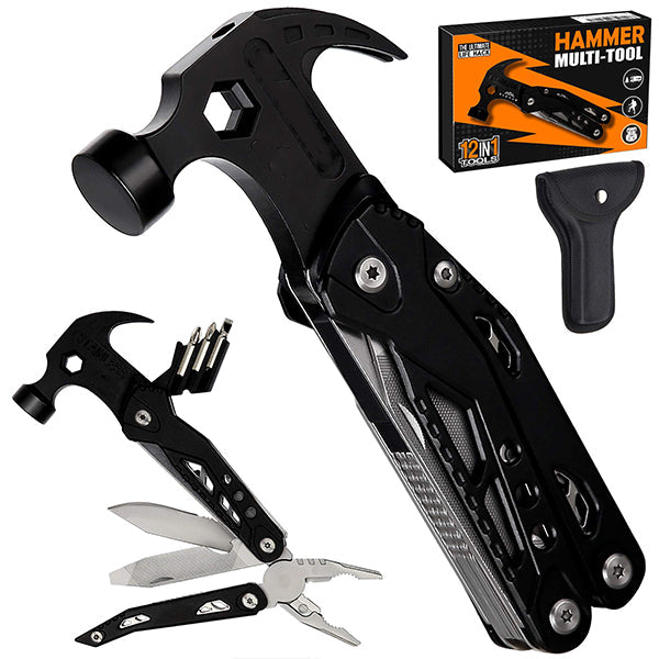 Portable MultiTool With Hammer, Screwdrivers, Nail Puller