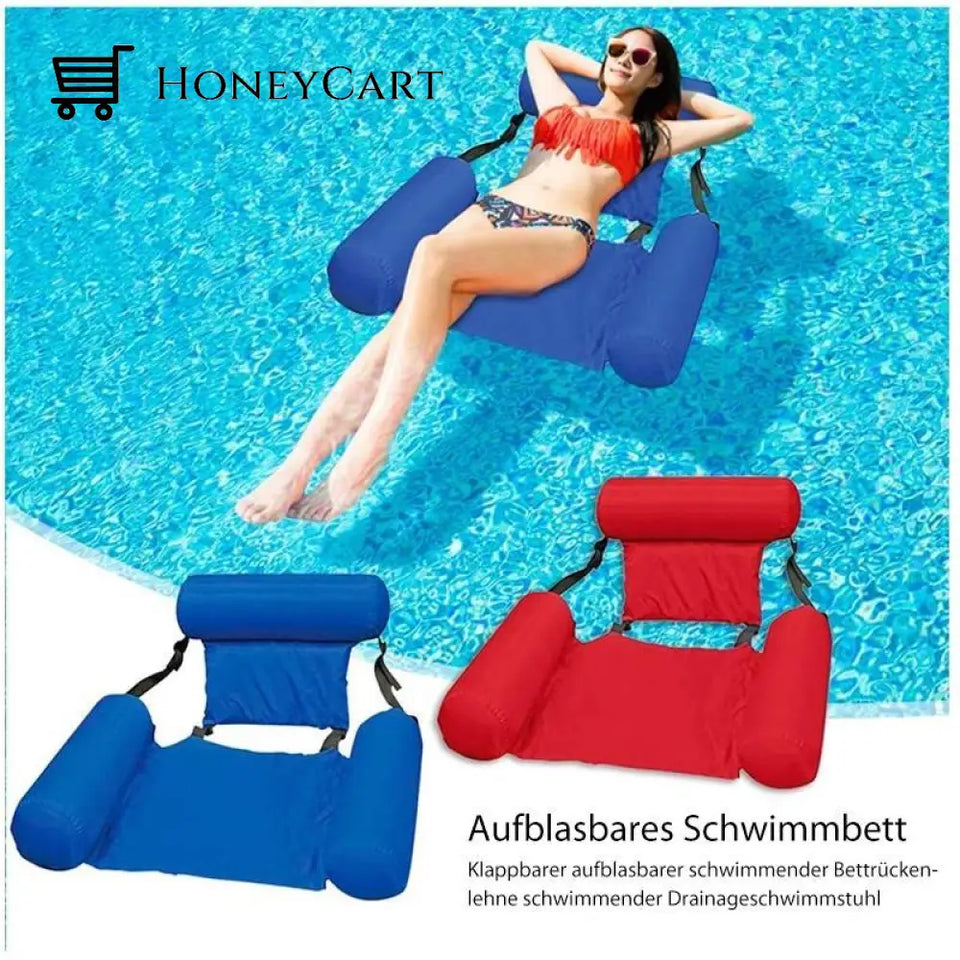 Floating pool bed and deck chair