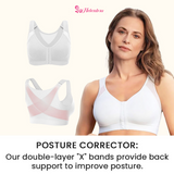 Helen Bra-Front Closure Posture Wireless Back Support Full Coverage Bra