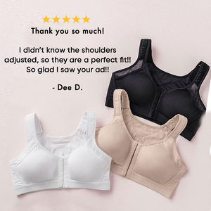 Helen Bra-Front Closure Posture Wireless Back Support Full Coverage Bra